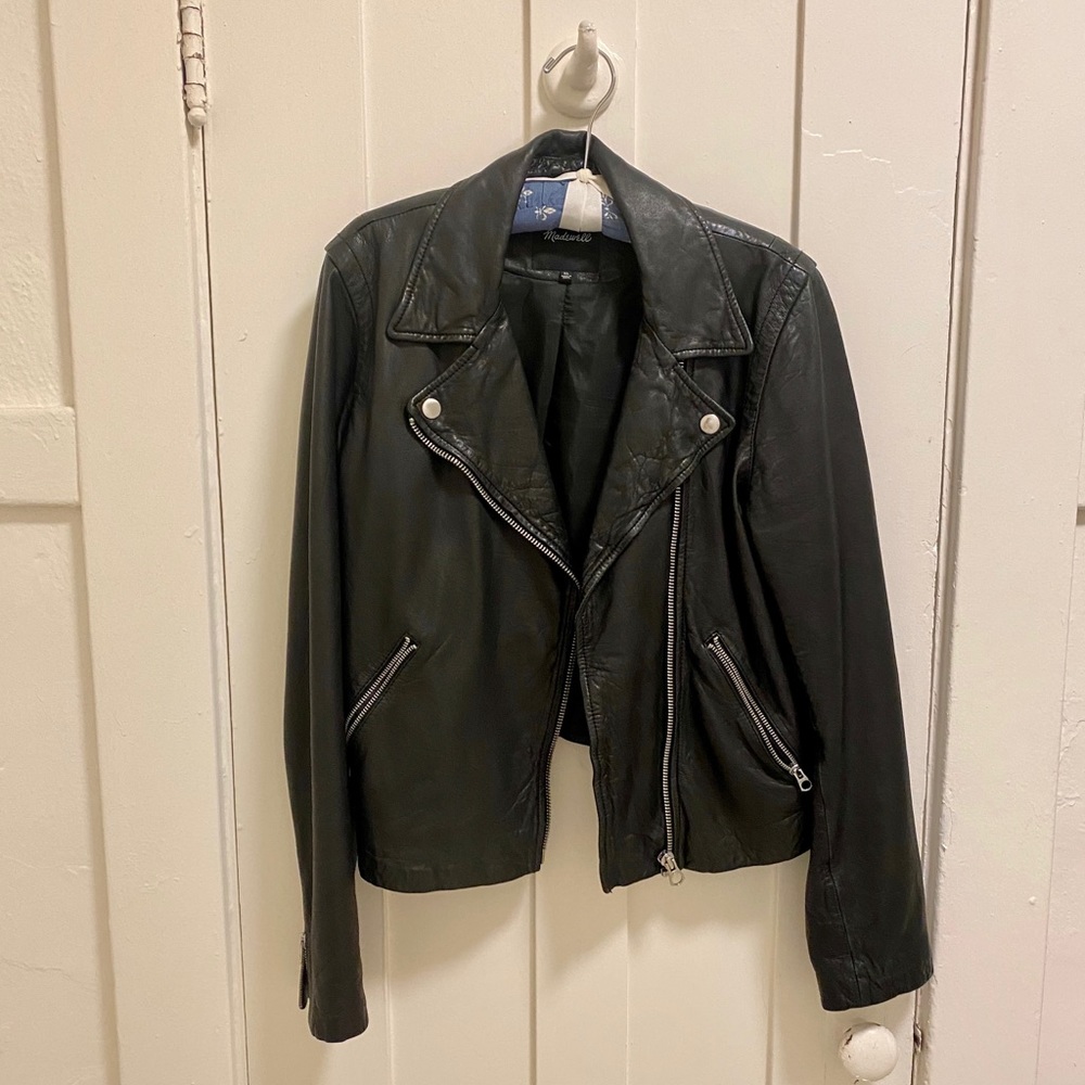 Washed Leather Motorcycle Jacket